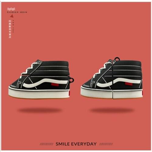 Fashion street skateboard shoes tide brand Bluetooth Earphone Case for Airpods pro 2 1 3D canvas shoes Silicon headset Cover