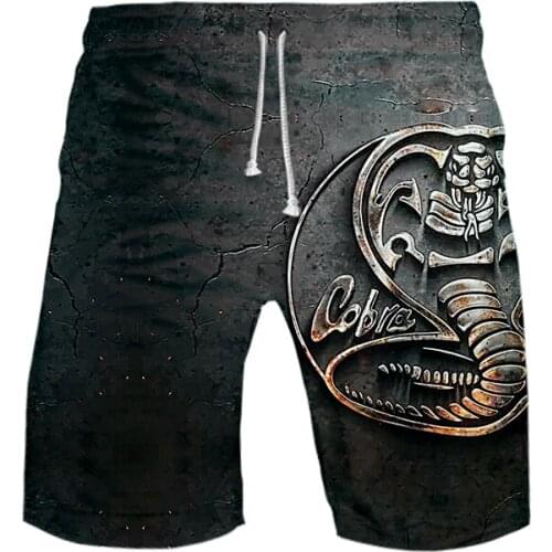 The Karate Kid Cobra Kai 3D men Beach Shorts Swimming Surfing Board boy Shorts Quick Dry Swimwear Beach Pants Fashion Shorts