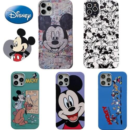 2021 New Disney Mickey Minnie Graffiti Soft Case for IPhone 12 Pro Max 11 Pro Max Cartoon Back Cover Silicone TPU Shipping Free