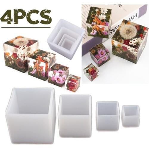 New Square Cube Silicone Mould Pendant Epoxy Resin Molds Jewelry Making Tools DIY Craft Casting Mould Candle Soap Home Decor