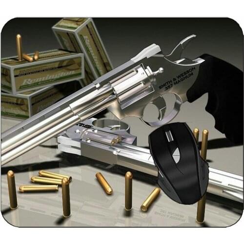 Office Mouse Pad Weapon Pistol Mouse Pad With Stitched Edges