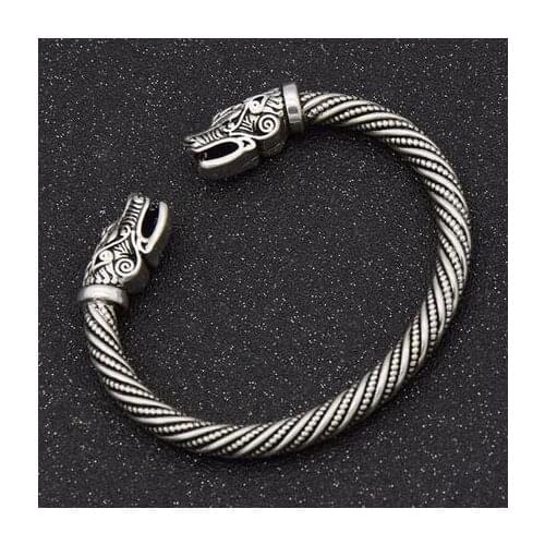 Wholesale price 16new ^^^^China Tibet Silver Wolf Head Bracelet Indian Jewelry Cuff Bracelets