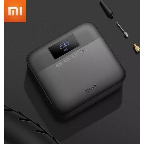 Xiaomi 70mai Protable Fast Electric Car Air Pump 12V Min Air Compressor Tire Inflator Auto Tyre Pumb Bicycles Digital Air Pump