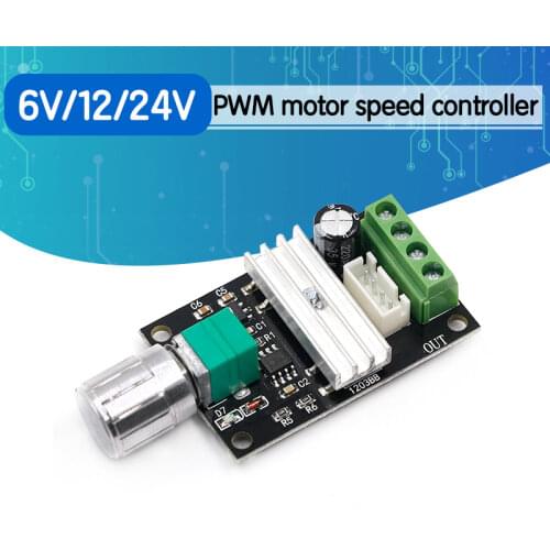 DC 6V 12V 24V 28VDC 3A 80W PWM Motor Speed Controller Regulator Adjustable Variable Speed Control Potentiometer On/Off Switch