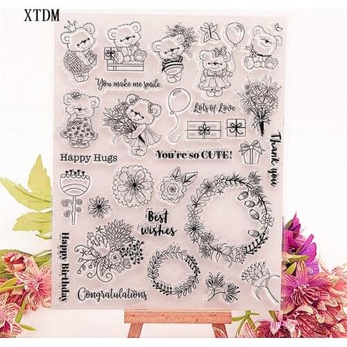 Hot sale wreath Transparent Clear Stamps / Silicone Seals Roller Stamp for DIY scrapbooking photo album/Card Making