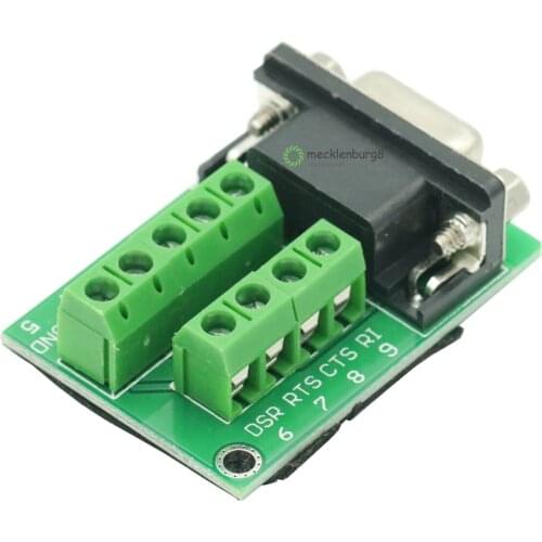 DB9 connector female threaded adapter signal terminal block RS232 serial port terminal