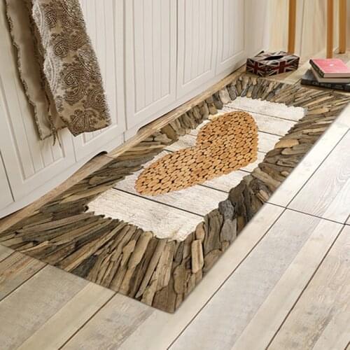 Modern Kitchen Mat Long Strip Bedroom Entrance Doormat 3D Pattern Home Floor Decor Mats Living Room Carpet Bathroom Non-Slip Rug