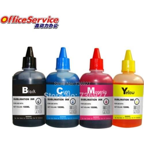 4X100ML Sublimation Ink For Ricoh GC41 GC21 GC31 GX-7000 5000 3000 e7700 e5500 Printers Heat Transfer Ink use in T-shirt