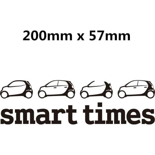 20 x 5.7cm Reflective Car Sticker for Smart Times Emblem Badge Decal for Mercedes Smart Brubus Fortwo Forfour Silver Gray Black