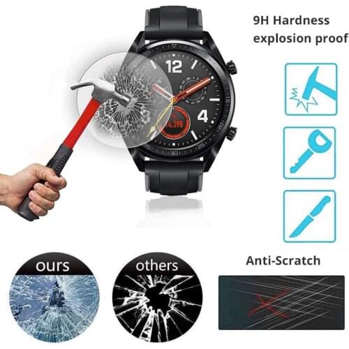 Smart Watch Film 9H Hardness Anti-Scratch Screen Protector for Huawei Watch GT Protective Tempered Glass Film HD Glass Film