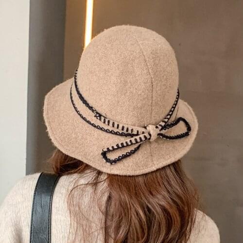 Women Autumn Winter Fisherman Hat Basin Hats Art Versatile Bucket Hat Girl Cap