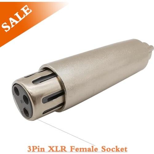1Pcs 3Pin RCA to XLR Speaker Connector Metal Silver RCA Male Plug to 3 Pin XLR Female Socket Mic Cable Mixer Audio Mic Adapter
