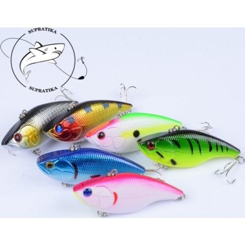 1Pcs Lifelike Hard VIB Ses Fishing Lure Bait 7.5cm/18g Crankbait Artificial Pesca Isca With 6# Treble Hooks Tackle Wobblers