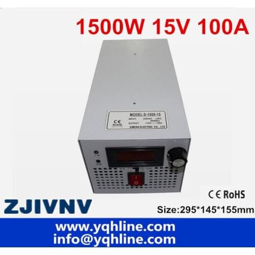 1500W 0-15V 100A adjustable Output Switching power supply AC220V to DC transformer for industry, led light, medical industry