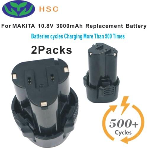 2PCS 3.0Ah 18650 battery pack MAK10.8A Li-ion Battery 10.8V Replacement for Makita 10.8v Battery BL1013 BL1014 19533-9