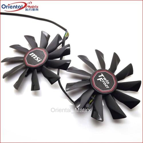 2pcs/lot PLD10010S12HH 12V 0.40A 95mm VGA Fan For MSI R9-290X R9-280X R9-270X R7-260X Twin Frozr Graphics Card Fan