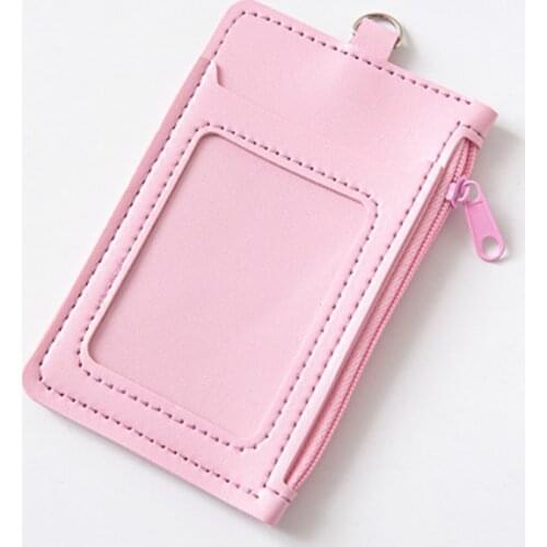 2 In 1 Multifunctional Zipper Type Work Card Sleeve ID Credit Bank Card Holder Office Staff Workers Employee Badge Holder Case