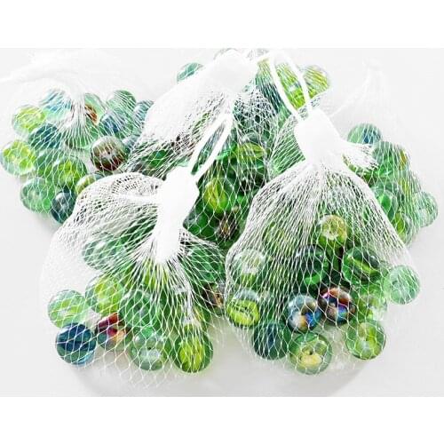 20pcs 14Mm Glass Ball Cream Cattle Small Marbles Pat Toys Parent- Child Beads Console Game Pinball Machine of Bouncing Ball
