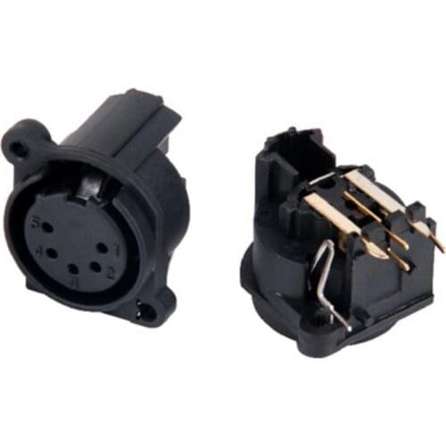 25 pcs XLR Panel-Mount Female 5 Receptacle A Horizontal/Pcb Mounting A207