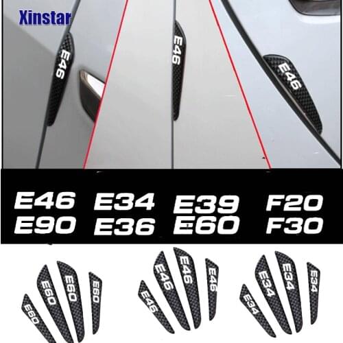 4Pcs Auto Car 4Pcs Carbon Fiber Car Door Guard Edge Corner Protector for BMW E30 E34 E36 E39 E46 E53 E60 E87 E90 F10 F20 F30
