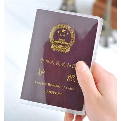 500pcs/lot Transparent Passport Cover Waterproof PVC ID Card Holders Simple Business Card Case Credit Card Holder Pouch