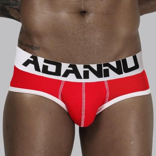 ADANNU Brand Sexy Men Briefs Cotton Underwear Breathable Male Panties Comfortable Underpants Cueca Tanga Sexy Gay Jockstrap
