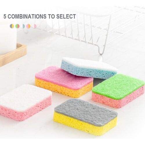 Biodegradable scouring pad sponge kitchen supplies ecological reusable for home furnishings 5PCS magic items eco Goods cleaner