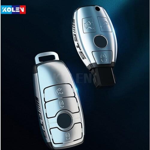 PC Car Remote Key Cover Case Shell Fob For Mercedes Benz A B C E S Class W204 W205 W212 W213 W176 GLC CLA GLA AMG W177 Keychain