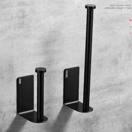 Black Toilet Paper Holder WC paper rack Toilet Paper Holder for Bathroom Accessories Accessories 304 Stainless Steel Nail Free