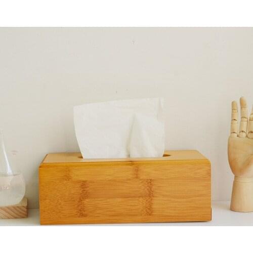 Home Garden Bamboo Napkin Papers bag Desktop Storage Box Shelf Toilet Paper Holder Large Cartons Towel Rack Broader Tissue Box