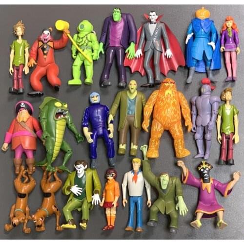 Rare Scooby 50th Anniversary Exclusive 5" Action Figure Daphne Fred Captain Cutlers Ghost Clown Black Knight Doll Toy Gift