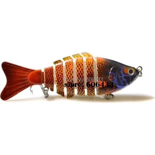 Deep Sea Multi section Lure Fishing Fish Swing Lures 7 Segment Swimbait Crankbait 10cm/15g 8039-FL7F01 Free shipping
