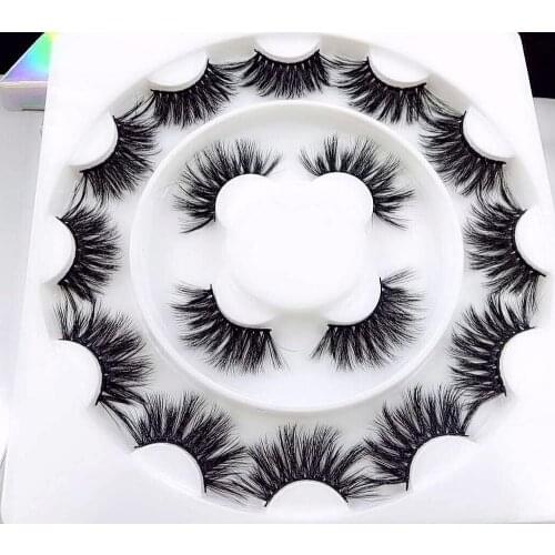 HBZGTLAD 7/8 pairs natural false eyelashes fake lashes long makeup 3d mink lashes eyelash extension mink eyelashes for beauty