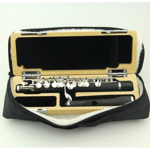 Piccolo Flute Instrument C Key Tone + Cleaning Cloth + Cleaning Rod + Screwdriver Set + Lubricating Oil + Storage Case