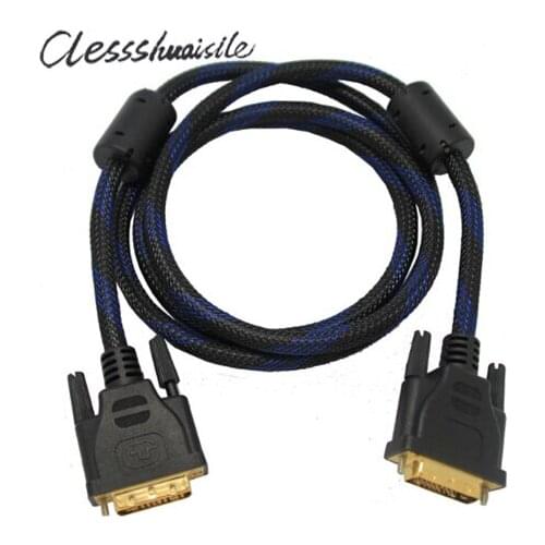 RoHS 1080P DVI To DVI (24+1) Male to Male Cable1.5m / 1.8m / 3m / 5m / 10m / 15m / 20m For LCD HDTV Projector Video Line Cable