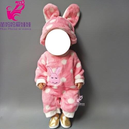 Doll Clothes Hat Sets for 43cm Baby Doll Clothes Set for 18 Inch Girl Doll Suit with Cap for Doll Girls Birthday Gift