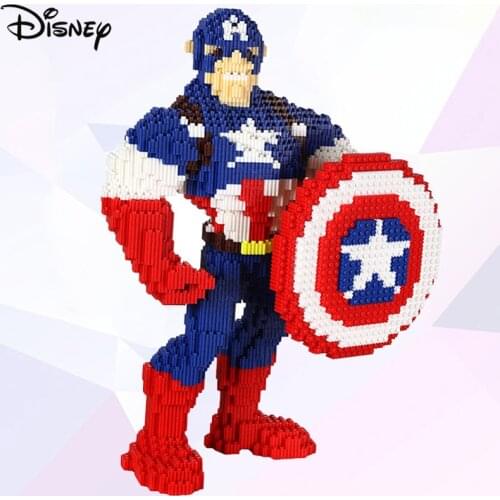 Disney Building Blocks Toys The Avengers Super Heroes Spider Iron Man Captain America DIY Diamond Bricks Model Kids Adult Gift
