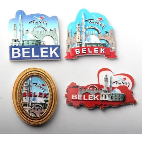 City Center Belek Turkey Resin Fridge Magnet Creative 3D Refrigerator Magnet Tourist Souvenirs Home Decoration