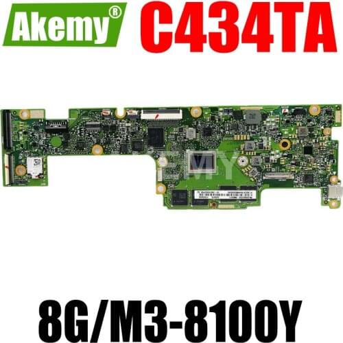 90NX0230-R00051 C434TA 8G/M3-8100Y Laptop motherboard For ASUS C434TA C434T Mainboard motherboard