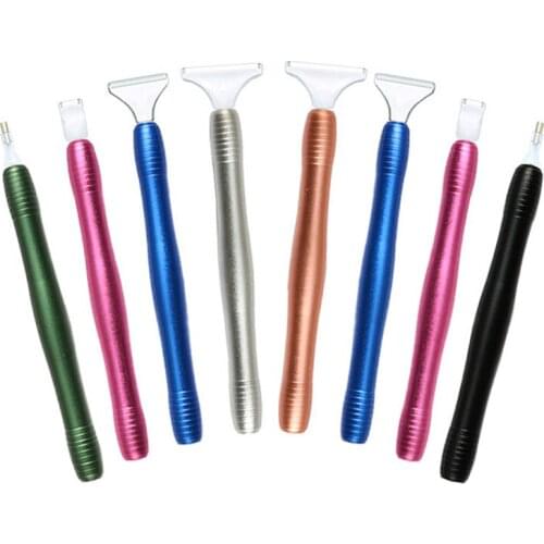 Metal Double Headed Diamond Painting Point Drill Pen Cross Stitch Storage Tray DIY Handmade Craft Accessories