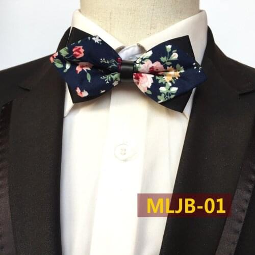 Fashion Korean Printed Cotton Material British Bow for Men Gift for Party Wedding