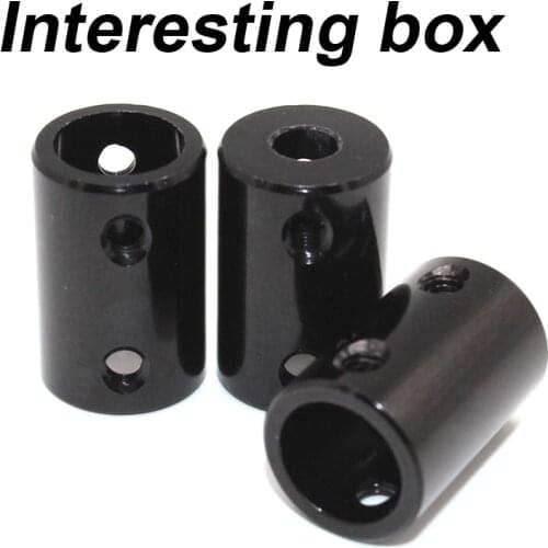 16 * 25mm black aluminum alloy coupling DIY motor motor shaft axle connection transmission accessories connector