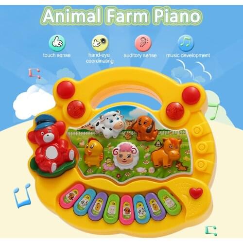 Musical Instrument Toys Baby Kids Toddler Musical Animal Farm Piano Educational Electronic Keyboard Music Development For Kids