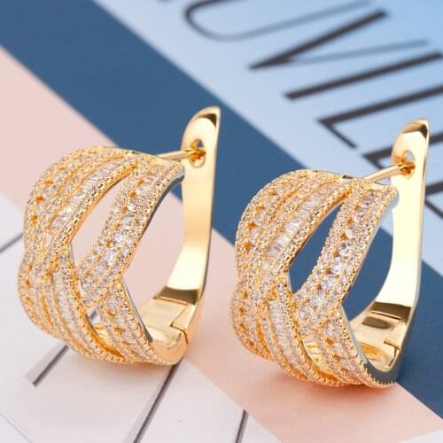 Bride Talk Orignal Design Women Fashion Earrings Cubic Zirconia Elegant Charming Bridal Jewelry Super Quality Wedding Gift