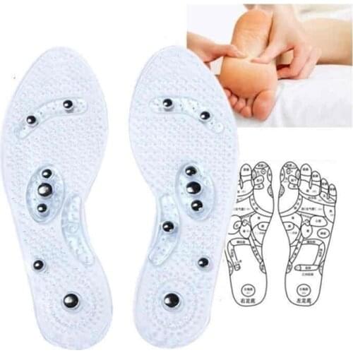 New Breathable Magnetotherapy Pad Shoes Silicone Sport Insole Support Massaging Anti-Slip Gel Honeycomb Soft Insoles Pad 1Pair