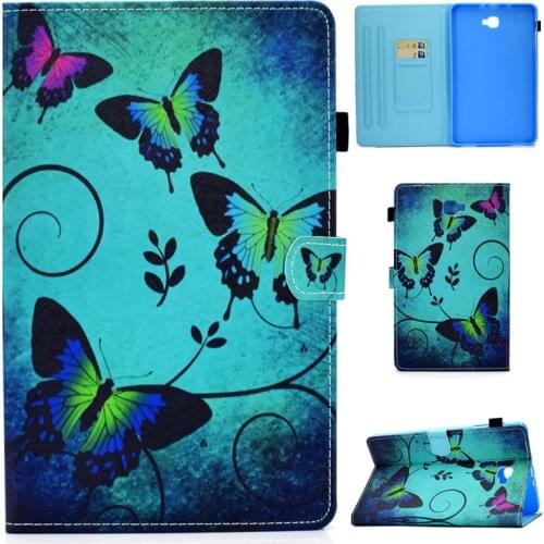 2020 New PU leather Soft TPU case for Samsung Galaxy Tab A A6 10.1 2016 SM-T580 SM-T585 10.1" Folding Stand Cover with Card slot