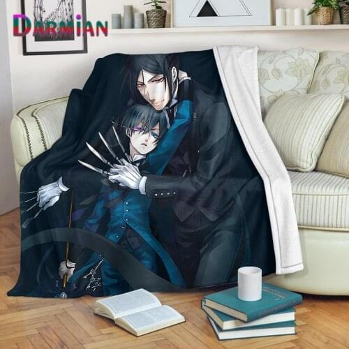 DARMIAN 2021 New Fleece Throw Blanket Fashion Anime Printing Cozy Sherpa Blanket Flannel Blanket Soft Sofa Couch Bed Cover Manta