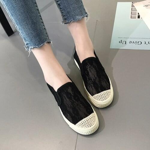 New High Quality Joker Comfort Womens Flat Shoes Summer Breathable Fashion Designer Style Splice Womens Casual Shoes W33-49