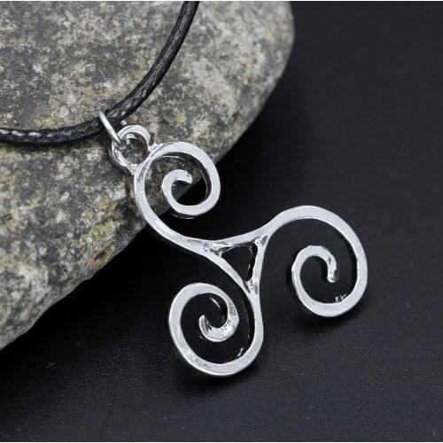 Youe shone Teen Wolf necklace Triskele Triskelion Allison Argent silver color pendant jewelry for men and women