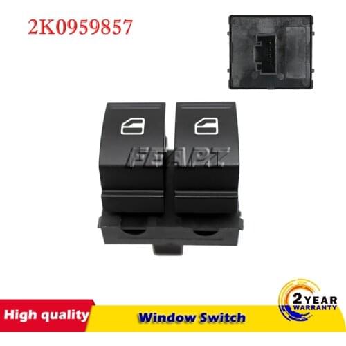 For VW Golf MK5 Caddy 2K Jetta EOS Driver Side Front Left Window Switch Mas-ter Control 4 Pins Button 2K0959857
